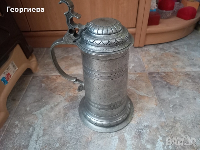 Халба оловно- цинкова, снимка 5 - Антикварни и старинни предмети - 51647564