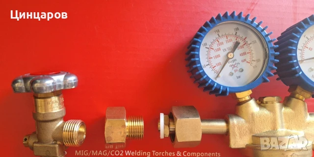 Азот регулатори 10÷100bar, редуцир, бутилки 1÷10л, преход климатик, редукции , снимка 4 - Индустриална техника - 50322232