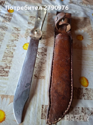туристически нож калъфка чиста кожа