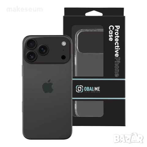  Силиконов (TPU) калъф за iPhone 17 Pro Max - OBALME Basic Clear TPU Case (прозрачен), снимка 3 - Калъфи, кейсове - 52160044