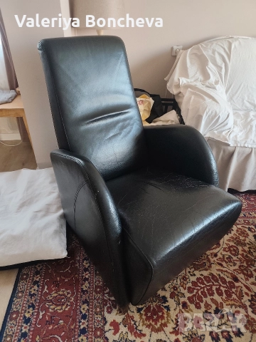 кресло от естествена кожа , снимка 4 - Дивани и мека мебел - 52802376