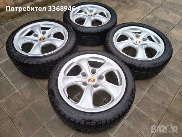 Джанти PORSCHE 911 996 17" 5x130 спорт пакет с гуми, снимка 6 - Гуми и джанти - 53530742