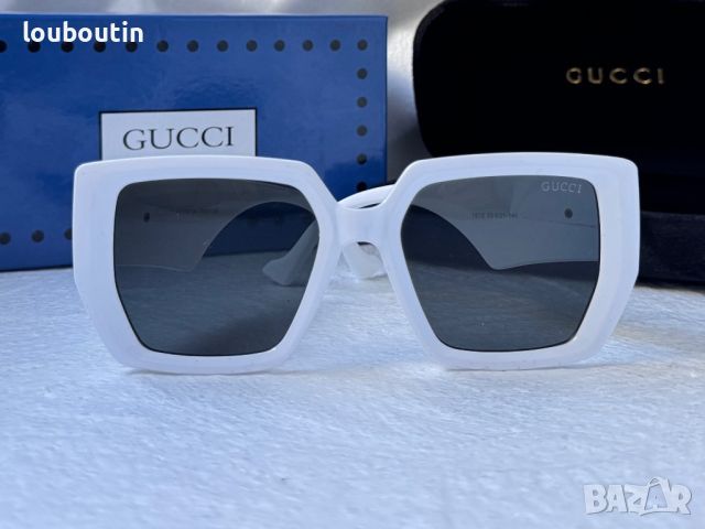 Gucci 2024 дамски слънчеви очила GG0956 2 цвята черни бели , снимка 12 - Слънчеви и диоптрични очила - 46516419