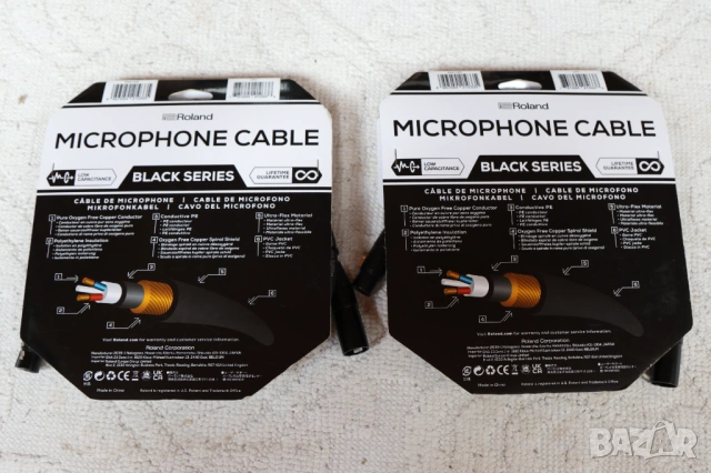 Roland RMC-B15 4,5 m Нов Микрофонен кабел 2 бр., снимка 4 - Микрофони - 53725582