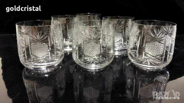 кристални чаши за уиски , снимка 5 - Антикварни и старинни предмети - 51247970
