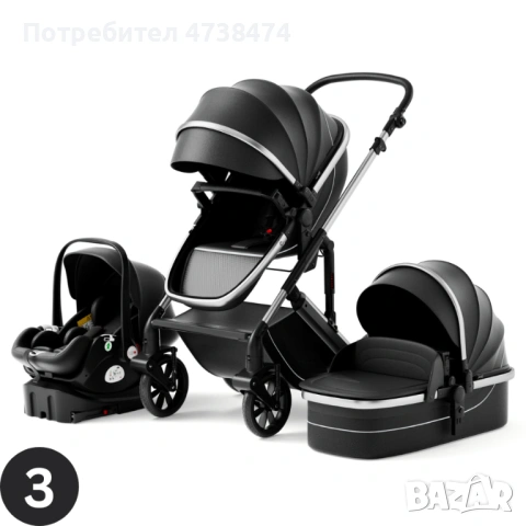 Луксозна Детска/Бебешка Количка 3 в 1 - За Вашия Най-Скъп Дар!, снимка 6 - За бебешки колички - 53483946