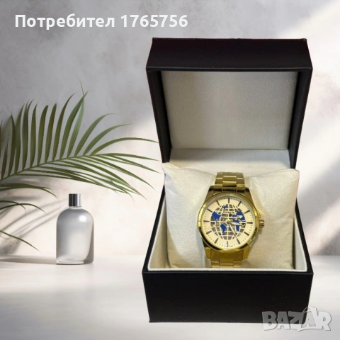 Луксозни златисти мъжки часовници с римски цифри