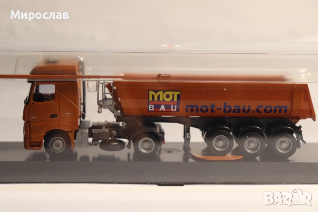 AWM H0 1/87 MERCEDES САМОСВАЛ KАМИОН МОДЕЛ TIR ГОНДОЛА, снимка 2 - Колекции - 52825794