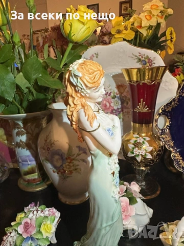 Coalport England  грациозна фигура от серията Spirits of Jewels - "Emerald" Код P2058, снимка 9 - Антикварни и старинни предмети - 53992652