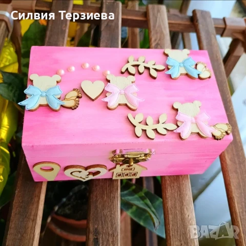 Ръчно изработена дървена кутия "Родословно дърво", снимка 1