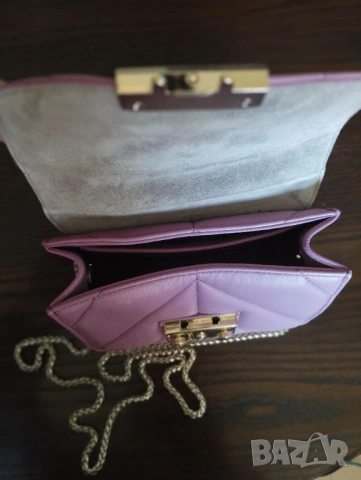 Дамска чанта - Furla, оригинал, розова, снимка 2 - Чанти - 54301246