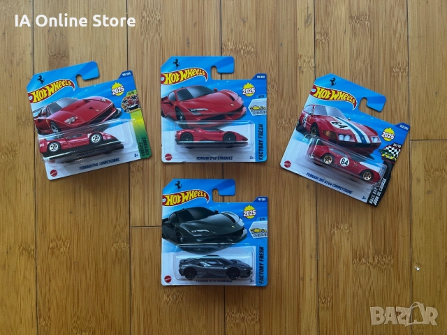 Hot Wheels Ferrari 365 GTB4; F40 Competizione; SF90 Stradale