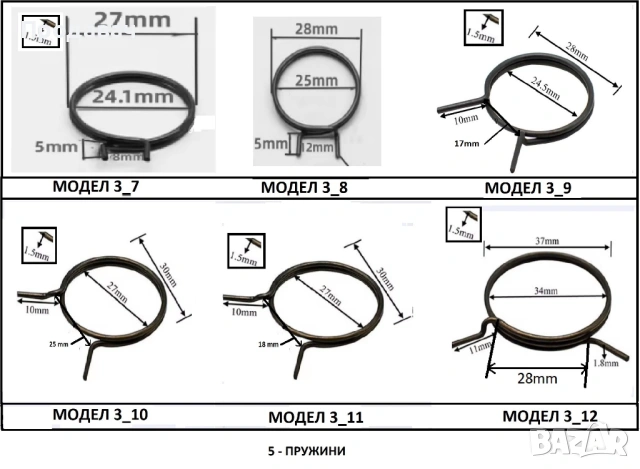 Възвратни пружини за дръжки на врати , снимка 5 - Интериорни врати - 42508593