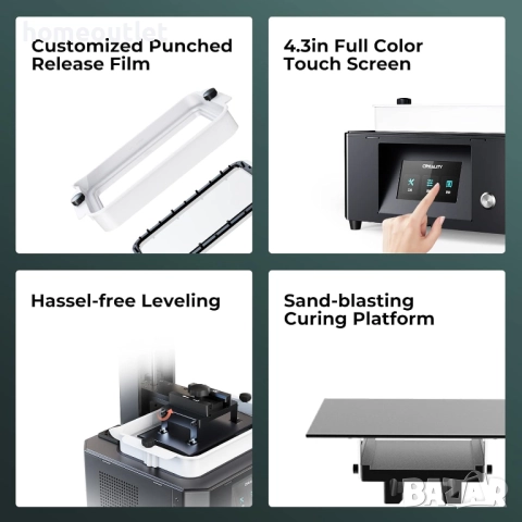 ПРОМОЦИЯ 3D принтер CREALITY LD-006 - Бързина, висока детайлност и 4K монохромен екран, снимка 4 - Друга електроника - 52824022