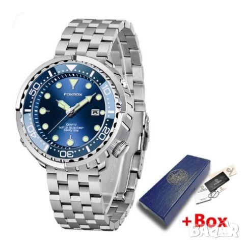 Последна бройка - Кварцов часовник FOXBOX - хомидж на Seiko Tuna, снимка 1 - Мъжки - 46425323