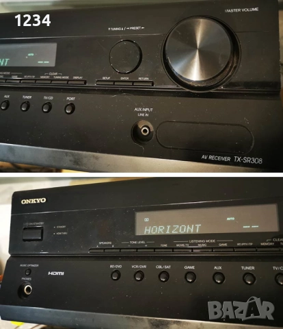 Домашно кино Усилвател ONKYO TX-SR308 120W, снимка 3 - Ресийвъри, усилватели, смесителни пултове - 52578914