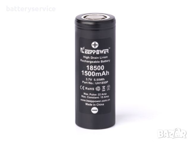 Батерия Keeppower IMR18500 1500mAh 22A, снимка 1 - Друга електроника - 45420577
