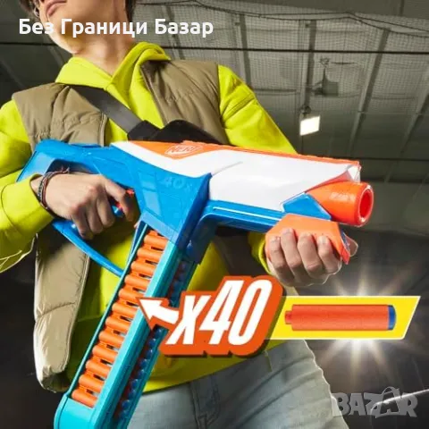 Нов Мощен Nerf N Series бластер с 80 стрели подарък деца игра играчка, снимка 4 - Други - 47456311