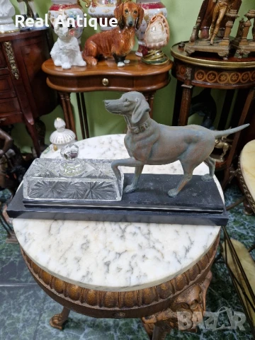 Прекрасна антикварна стара френска метална фигура статуетка , снимка 3 - Антикварни и старинни предмети - 50888501