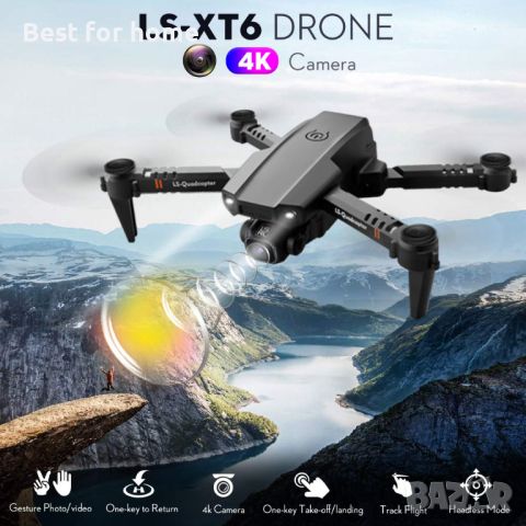 Смарт дрон с камера GoolRC LS-XT6 RC Drone, снимка 3 - Дронове и аксесоари - 46073381