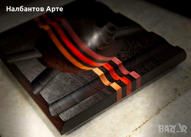 пепелник за пури от екзотична дървесина - масив, снимка 2 - Други - 53533534