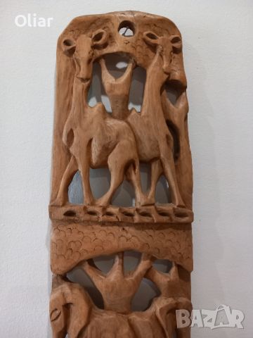 Изключително красива и детайлно изработена дърворезба.  Африкански животни., снимка 5 - Декорация за дома - 45719197