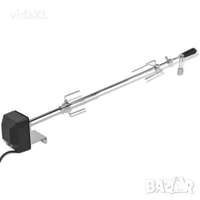 vidaXL Барбекю шиш за ротисерия с мотор, стомана. 1000 мм(SKU:42249, снимка 1 - Барбекюта - 45031075