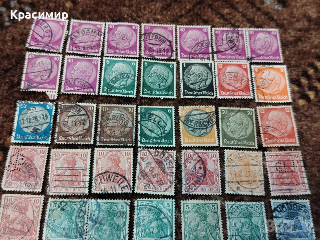 Винтидж ПОЩЕНСКИ марки DEUTSCHES REICH, снимка 10 - Филателия - 53023744