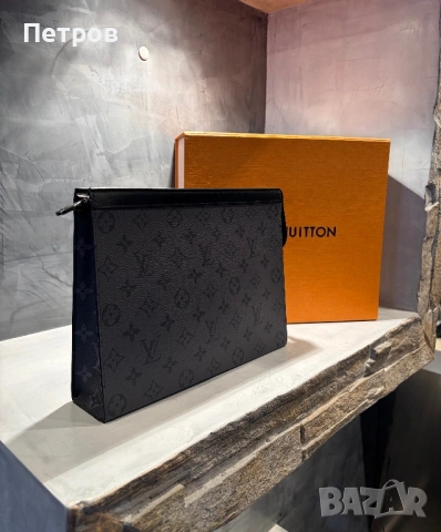 100% ОРИГИНАЛЕН Louis Vuitton Clutch Voyage MM + бележки и кутия, снимка 2 - Чанти - 54045199