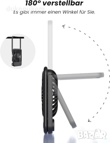 USB Настолен вентилатор – Мини вентилатор с 3 скорости и тих режим 35 dB, снимка 4 - Вентилатори - 52546979