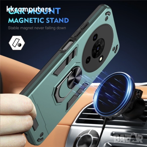 ZTE Blade A76 4G калъф – удароустойчив PC + TPU гръб с пръстен и стойка, снимка 4 - Калъфи, кейсове - 51962577