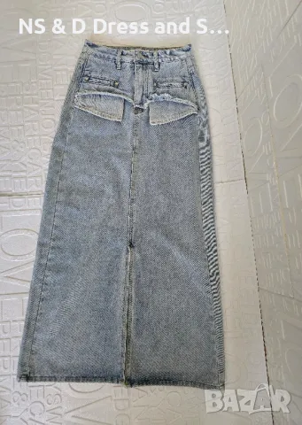 Дамска дълга дънкова пола 