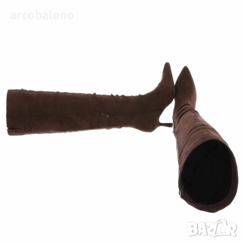 Дамски велурени ботуши над коляното, 3цвята , снимка 14 - Дамски ботуши - 52136981