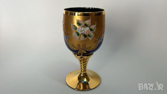 Кристални чаши Bohemia с позлата, снимка 2 - Сервизи - 46439646