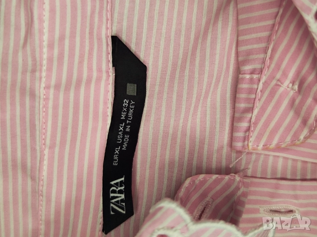 Zara дамска риза XL кроп топ, бродерия , снимка 6 - Ризи - 51794914