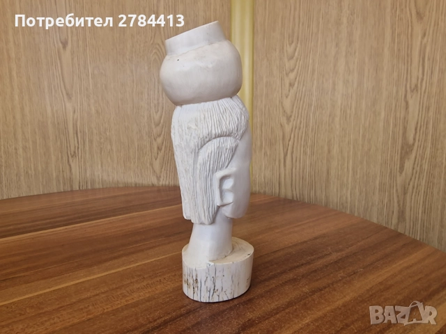 статуетка от слонова кост 22 см 938 гр. Разпродажба, снимка 4 - Статуетки - 52077737