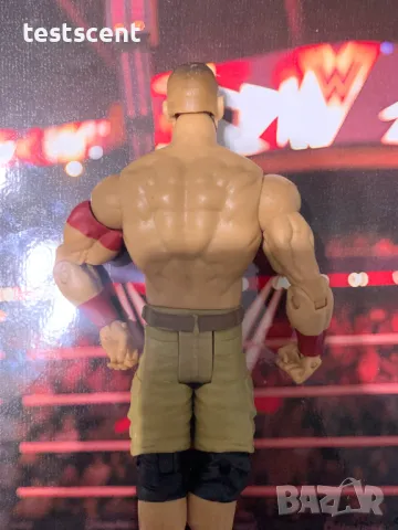 Екшън фигура WWE John Cena Джон Сина Mattel Basic Khaki Shorts Red Bands figure играчка, снимка 8 - Колекции - 48438230