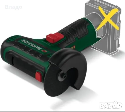 Акумулаторен ъглошлайф Parkside,  12V, PWSA 12 C2 с година и половина гаранция, снимка 4 - Други инструменти - 49170316