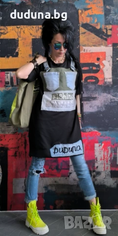 Чаровна дънкова туника в стила на duduna.bg!