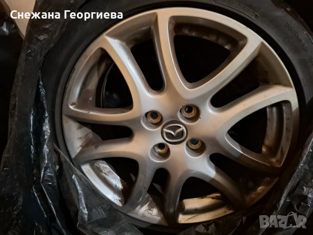 Запазени оригинални алуминиеви джанти на Мазда
