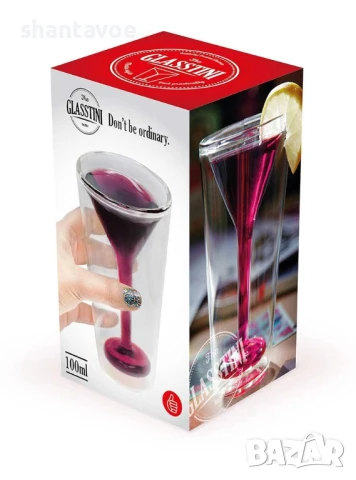 Дизайнерска чаша за коктейли с двойно стъкло, снимка 4 - Чаши - 51106141