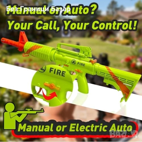 Нова Електрическа M16 пушка с троен гранатомет и гилзи launcher комплект деца игра, снимка 2 - Други - 54100150