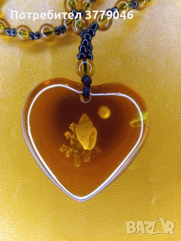 Медальон с кехлибар , снимка 4 - Колиета, медальони, синджири - 53455059