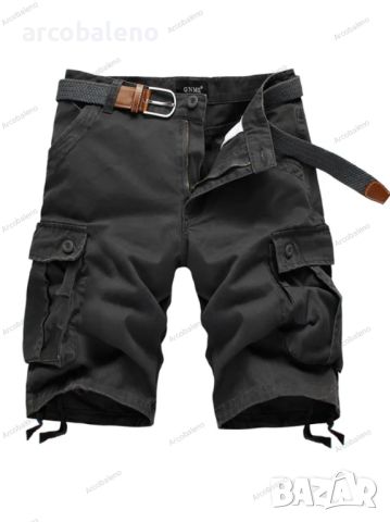 Мъжки къси широки ежедневни панталони(без колан), 5цвята , снимка 4 - Къси панталони - 45163845