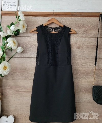 Елегантна черна рокля Zara , снимка 2 - Рокли - 51481407