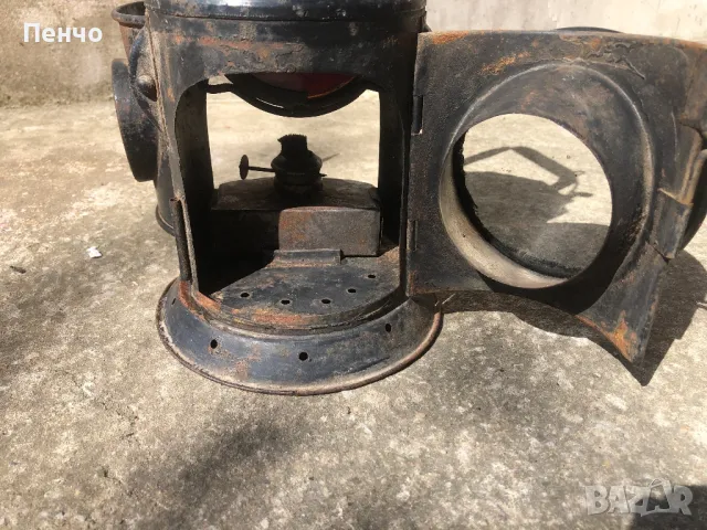 стар немски, военен ЖП фенер, снимка 13 - Антикварни и старинни предмети - 50017117