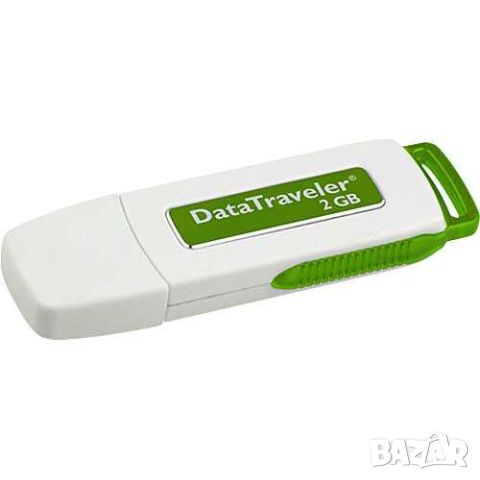 Преносима флаш памет Kingston Data Traveler, 2GB, USB 2.0, 6x0.8 см, Бяла