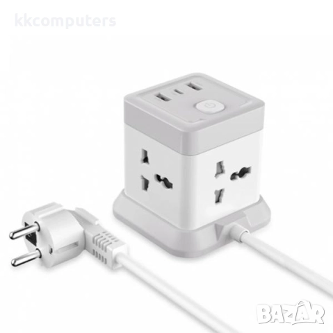 Разклонител XO WL20 - 4 x Sockets + 2 x USB-A + USB-C, 20W / Бял Баркод : 456505, снимка 2 - Оригинални зарядни - 52172463