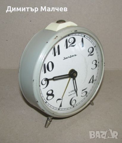 Стар руски часовник будилник Янтарь Янтар 4 камъка, запазен, снимка 2 - Други - 45169280