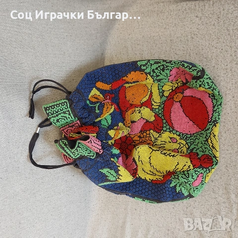 Стара Соц Голяма Детска Манистена Торба с Котета, снимка 5 - Колекции - 53808448